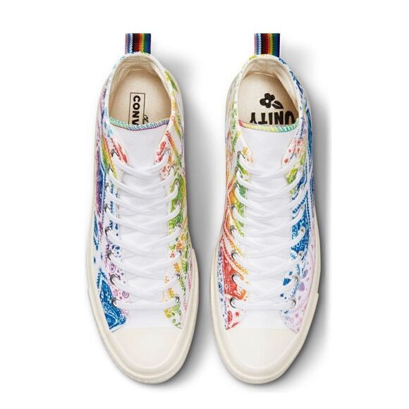 Converse | Chuck 70 Rainbow Patchwork High Tops - Picture 3 of 11